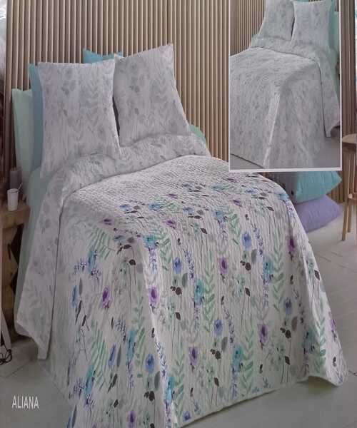 colcha de cama de flores